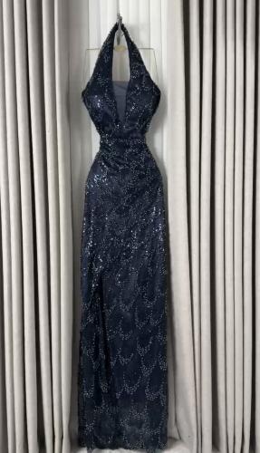 فستان سهره كحلي فخم