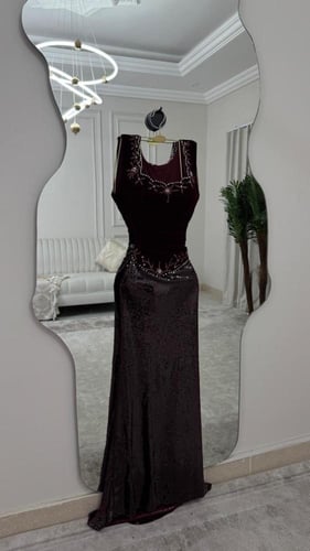 فستان سهره برغندي فخم