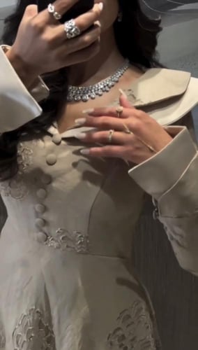 فستان سهره ناعم بيج