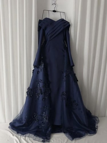 فستان سهره كحلي فخم