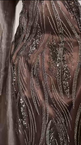 فستان سهره فخم بني