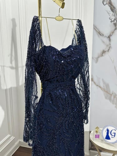 فستان سهره كحلي فخم