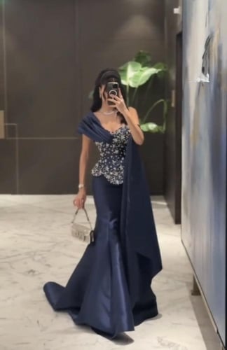 فستان سهره كحلي فخم