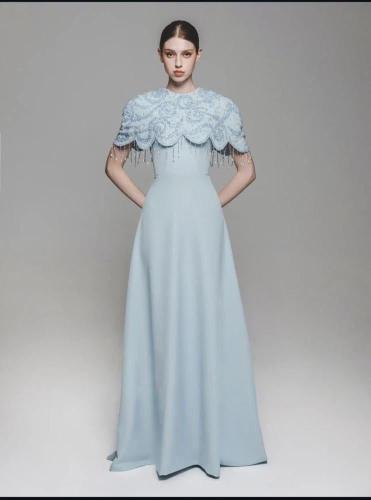 فستان سهره سماوي راقي