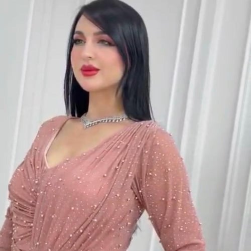 فستان سهره وردي & تيفاني