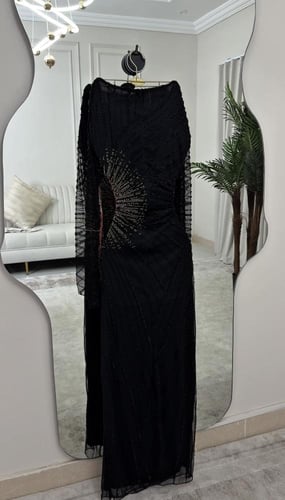فستان سهره اسود ناعم وأنيق جدا