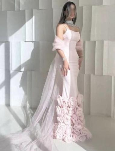 فستان سهره وردي راقي