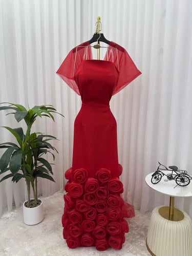 فستان سهره احمر راقي