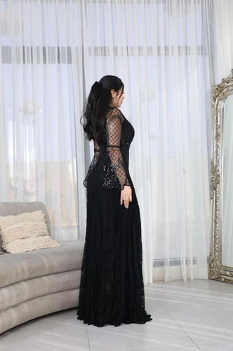 فستان سهره خرز ودانتيل لونين