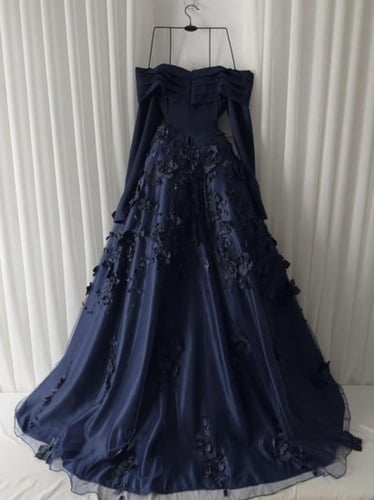 فستان سهره فخم كحلي