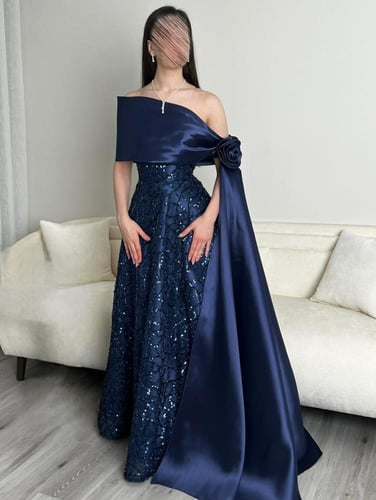 فستان سهره كحلي فخم