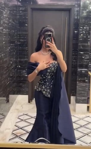 فستان سهره كحلي فخم