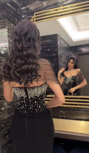 فستان سهره اسود فخم