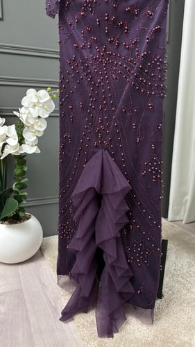 فستان سهره بنفسجي فخم