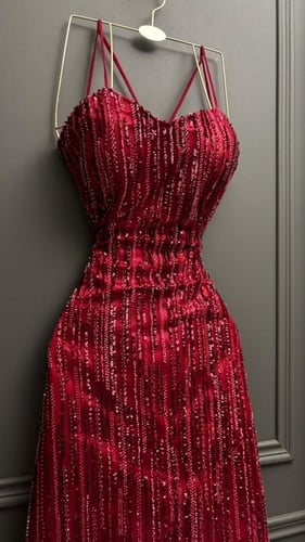 فستان سهره احمر راقي