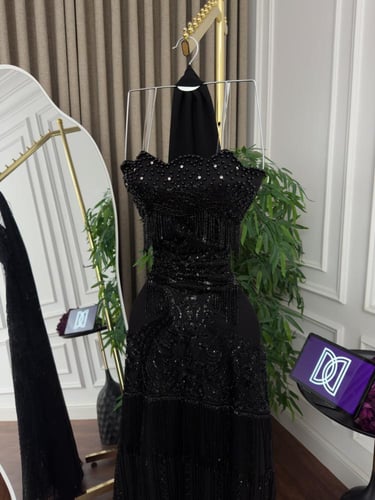 فستان سهر ه فخم اسود