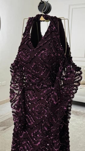 فستان سهره فخم بنفسجي