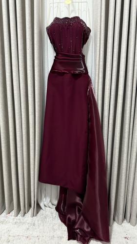 فستان سهره برغندي