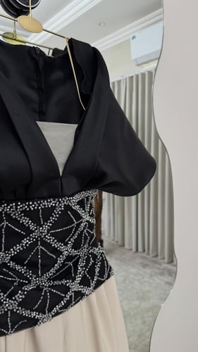 فستان سهره ابيض واسود