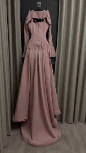 فستان سهره وردي فخم