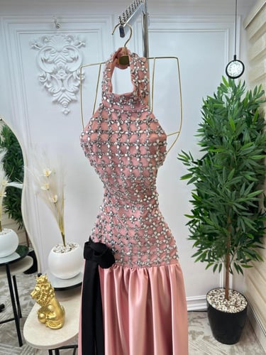 فستان سهره وردي راقي