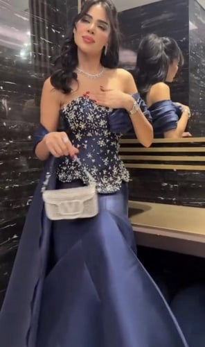 فستان سهره كحلي فخم