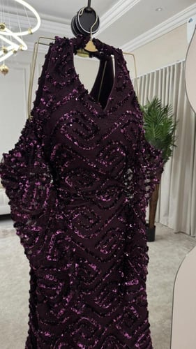 فستان سهره فخم بنفسجي