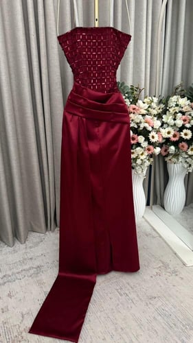 فستان سهره احمر فخم