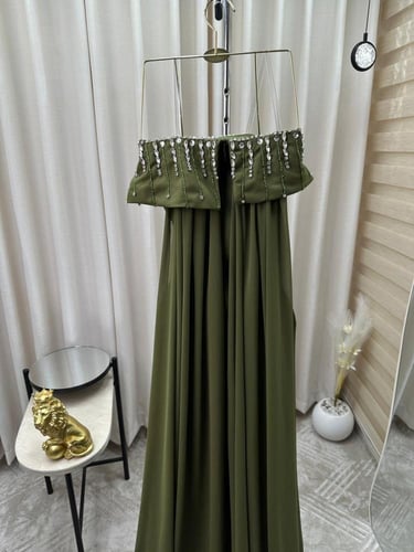 فستان سهره زيتي راقي