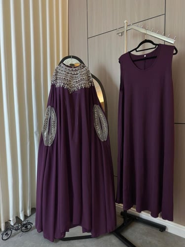 فستان حمل بنفسجي فخم