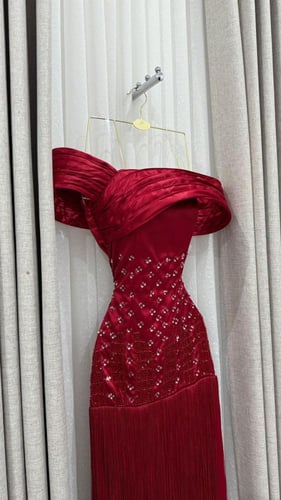 فستان سهره ا احمر فخم