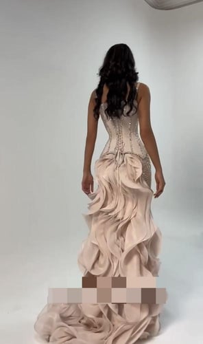 فستان سهره بيج فخم