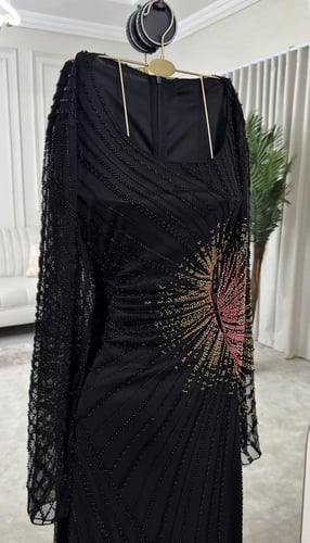 فستان سهره اسود ناعم وأنيق جدا