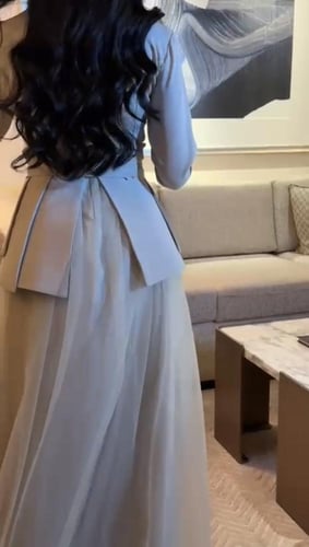 فستان سهره ناعم رصاصي