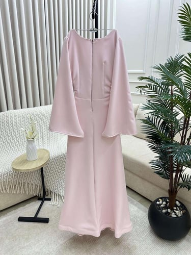 فستان سهره وردي ناعم