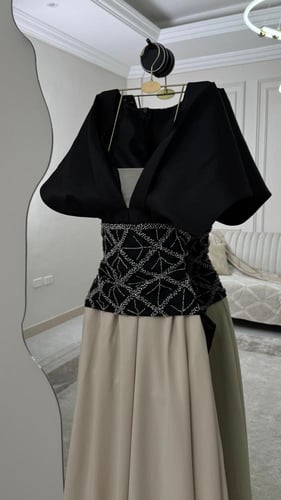 فستان سهره ابيض واسود