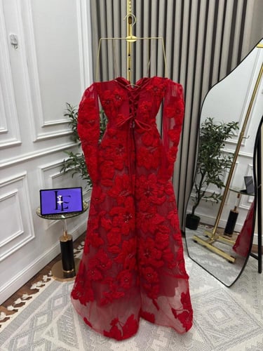 فستان سهره احمر فخم