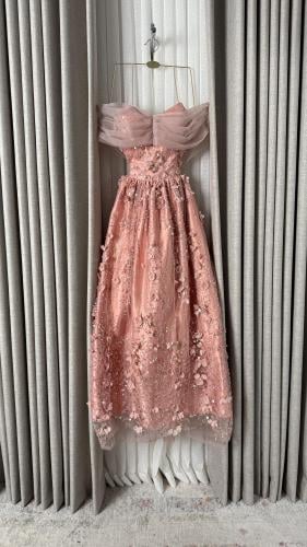 فستان سهره فخم مشمشي & تفاحي