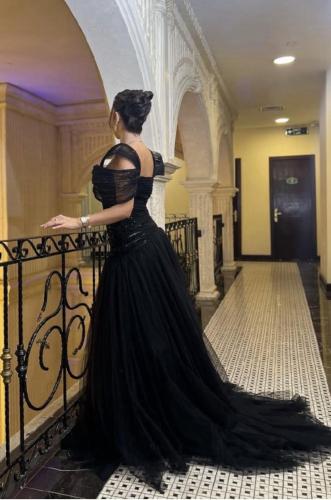 فستان سهره فخم اسود