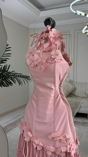 فستان سهره وردي راقي