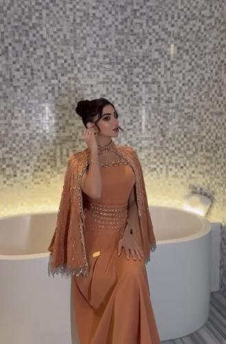 فستان سهره فخم برتقالي