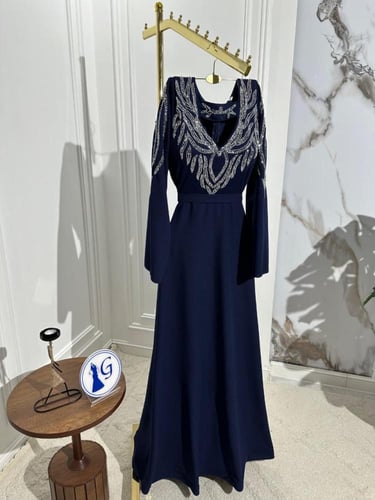 فستان سهره كحلي فخم