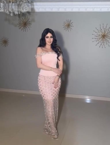 فستان سهره وردي فخم