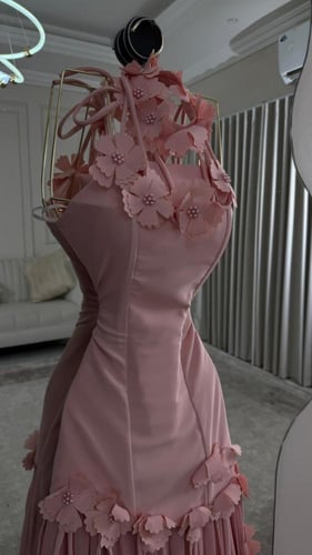 فستان سهره وردي راقي