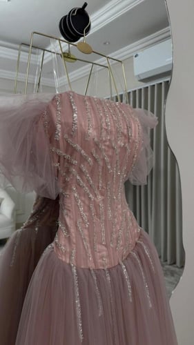 فستان سهره وردي راقي