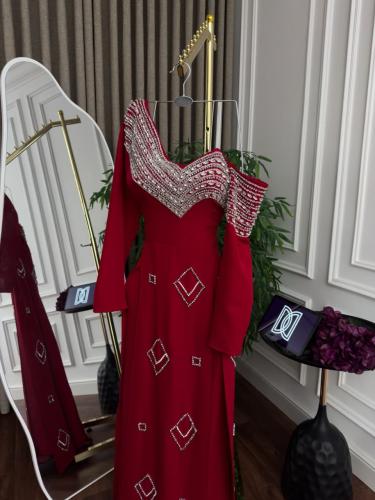 فستان سهره فخم احمر