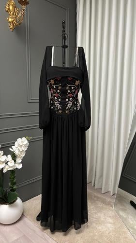 فستان سهره اسود ناعم