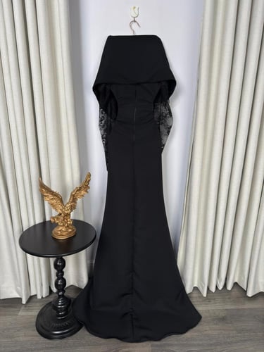 فستان سهره اسود ناعم