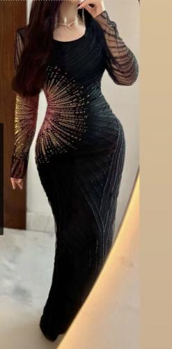 فستان سهره اسود ناعم وأنيق جدا