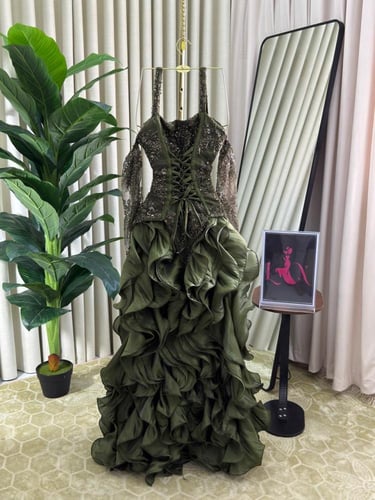 فستان سهره زيتي